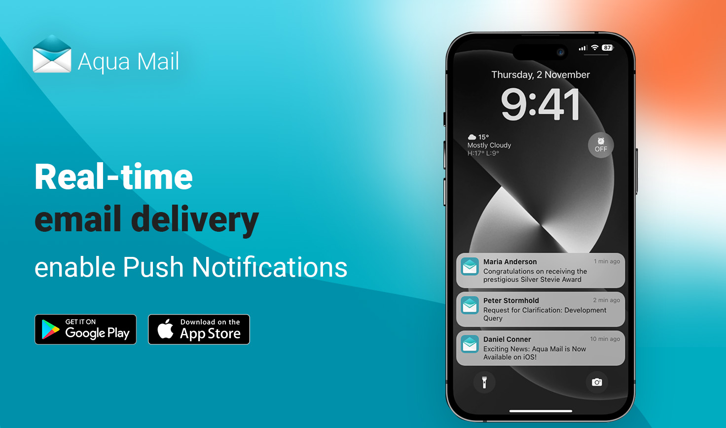 Real-Time Email Delivery: Activating Push Notifications for Aqua Mail for iOS and Android